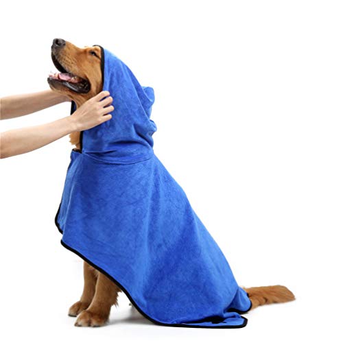 POPETPOP Dog Bathrobe Towel Pet Pajamas - Microfiber Dog Drying T...