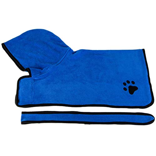 POPETPOP Dog Bathrobe Towel Pet Pajamas - Microfiber Dog Drying T...