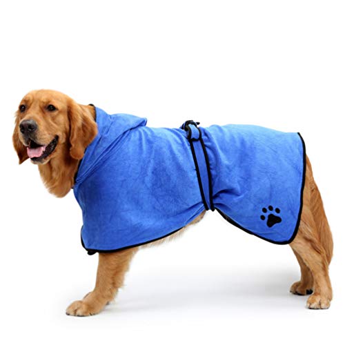 POPETPOP Dog Bathrobe Towel Pet Pajamas - Microfiber Dog Drying T...