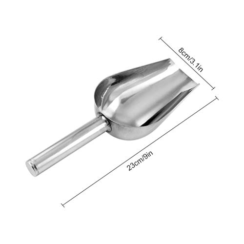 POPETPOP Dog Food Scoop Stainless Steel Pet Food Shovel Practical...
