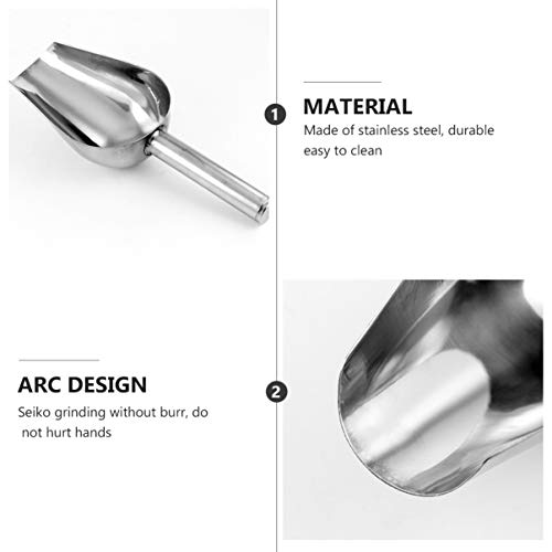 POPETPOP Dog Food Scoop Stainless Steel Pet Food Shovel Practical...