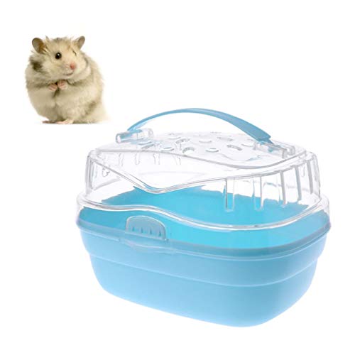 POPETPOP Hamster Carrier, Hamster Travel Cage, Portable Pets Cage...
