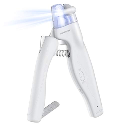 POPETPOP LED Dog Nail Clippers - Rechargeable Pet Nail Trimmer wi...