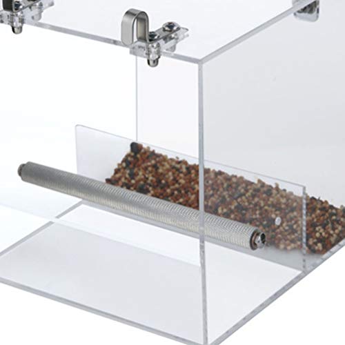 POPETPOP No Mess Bird Feeder for Cage with Hooks - Foraging Syste...