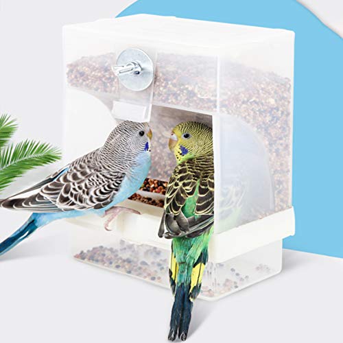 POPETPOP Pet No Mess Bird Feeder Parrot Automatic Feeder Parrot F...