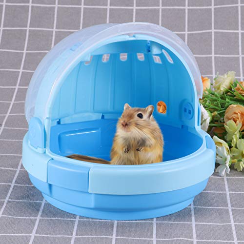 POPETPOP Portable Hamster Cage-Transparent Plastic Small Animal C...