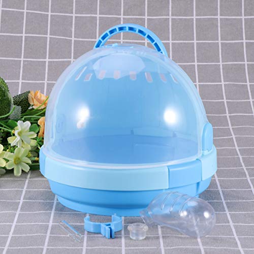 POPETPOP Portable Hamster Cage-Transparent Plastic Small Animal C...