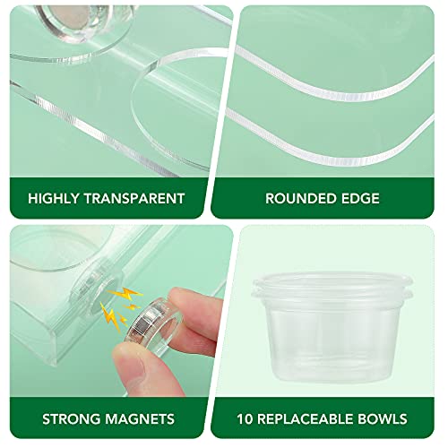 POPETPOP Reptile Feeding Cups-Gecko Feeder Cups Suction Cup Bowls...