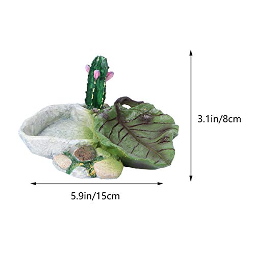 POPETPOP Reptile Water Bowl - Reptile Feeder Food Dish for Tortoi...