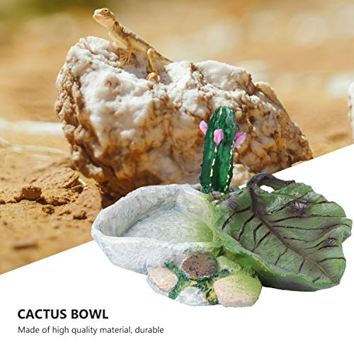 POPETPOP Reptile Water Bowl - Reptile Feeder Food Dish for Tortoi...