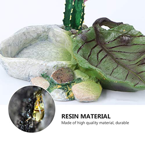 POPETPOP Reptile Water Bowl - Reptile Feeder Food Dish for Tortoi...