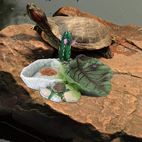 POPETPOP Reptile Water Bowl - Reptile Feeder Food Dish for Tortoi...
