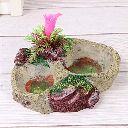 POPETPOP Resin Reptile Platform Artificial Tree Trunk Design Rept...