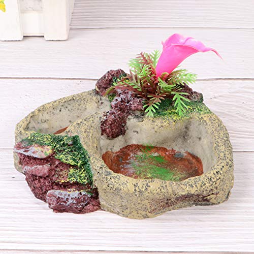 POPETPOP Resin Reptile Platform Artificial Tree Trunk Design Rept...