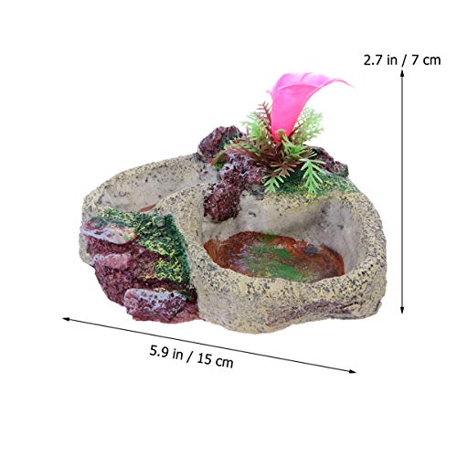 POPETPOP Resin Reptile Platform Artificial Tree Trunk Design Rept...