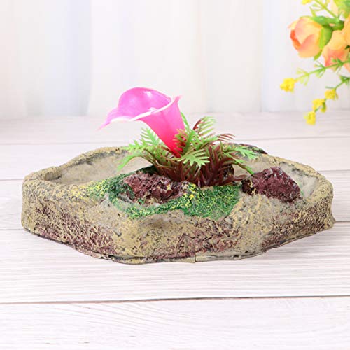 POPETPOP Resin Reptile Platform Artificial Tree Trunk Design Rept...