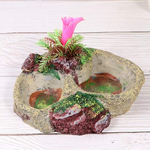 POPETPOP Resin Reptile Platform Artificial Tree Trunk Design Rept...