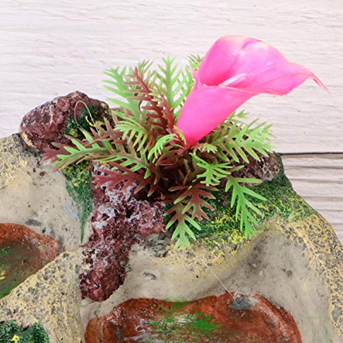 POPETPOP Resin Reptile Platform Artificial Tree Trunk Design Rept...