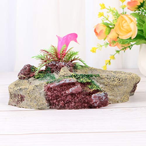 POPETPOP Resin Reptile Platform Artificial Tree Trunk Design Rept...