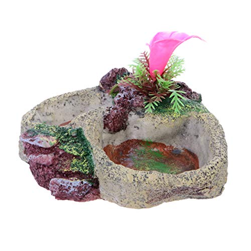 POPETPOP Resin Reptile Platform Artificial Tree Trunk Design Rept...