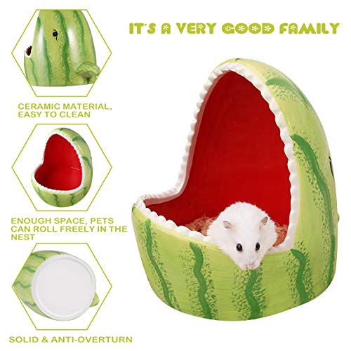 POPETPOP Small Animal House Ceramic Hamster Hideout Small Animal ...