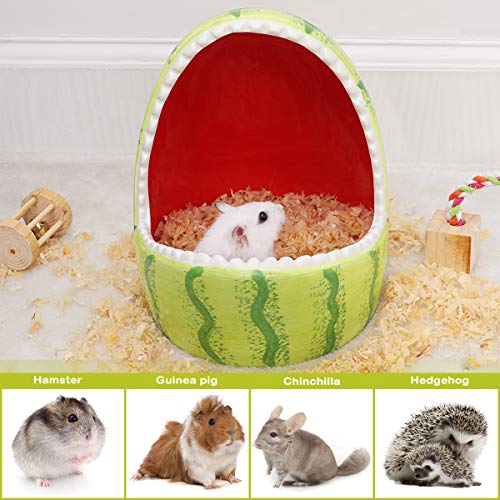 POPETPOP Small Animal House Ceramic Hamster Hideout Small Animal ...