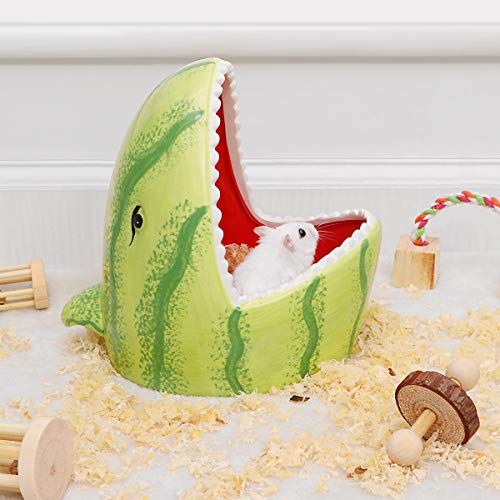 POPETPOP Small Animal House Ceramic Hamster Hideout Small Animal ...