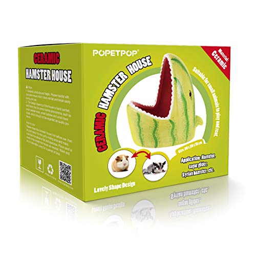 POPETPOP Small Animal House Ceramic Hamster Hideout Small Animal ...