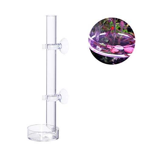 POPETPOP Solid Clear Acrylic Assembled Shrimp Feeder Tube Tray fo...