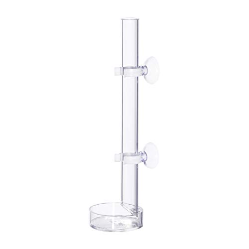POPETPOP Solid Clear Acrylic Assembled Shrimp Feeder Tube Tray fo...