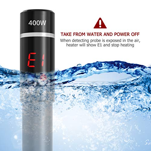 POPETPOP Upgraded 400W Aquarium Heater - Submersible Titanium Fi...