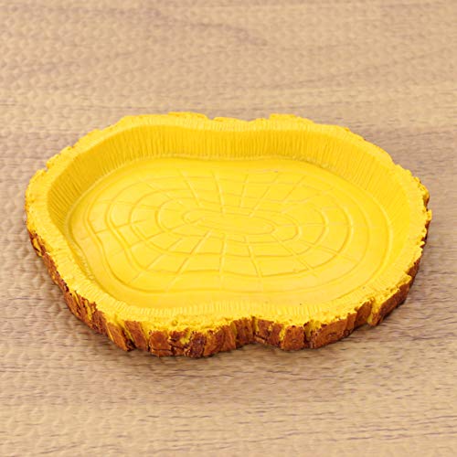 POPETPOP Water and Food Dish for Reptiles-Resin Simulated Bowl fo...
