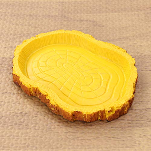 POPETPOP Water and Food Dish for Reptiles-Resin Simulated Bowl fo...