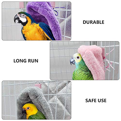 POPETPOP Winter Warm Plush Birds Nest Soft Hut Bed for Parakeet C...