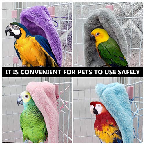 POPETPOP Winter Warm Plush Birds Nest Soft Hut Bed for Parakeet C...