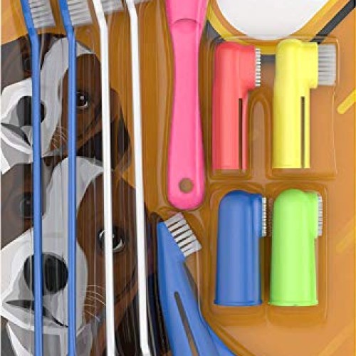 PoshWag Dog Tooth Brush Dog Set Kit Remove Plaque & Brighten You...