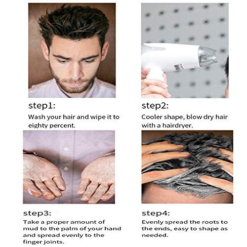 Temporary Hair Color Wax, POSTA Hair Dye Wax 130g Hair Styling Co...