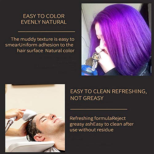 Temporary Hair Color Wax, POSTA Hair Dye Wax 130g Hair Styling Co...