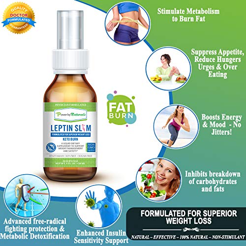 Power by Naturals - Leptin Slim - Dr Formulated Liquid Weight Man...