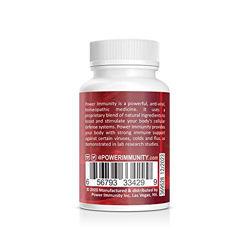 Power Immunity Homeopathic Immune System Booster, Maximum Strengt...