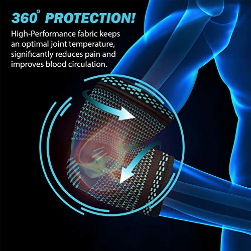 PowerLix Elbow Brace Compression Support Pair - Elbow Sleeve fo...
