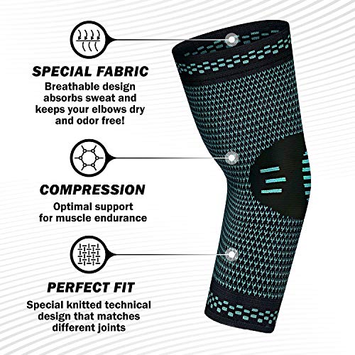 PowerLix Elbow Brace Compression Support Pair - Elbow Sleeve fo...