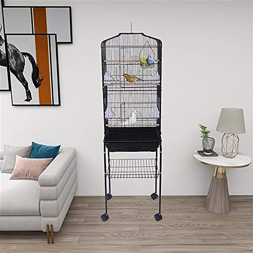 59-inch Bird Cage Open Top Standing Medium Small Parrot Parakeet ...