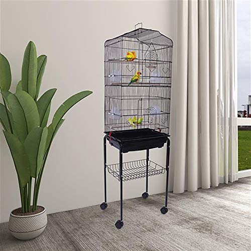 59-inch Bird Cage Open Top Standing Medium Small Parrot Parakeet ...