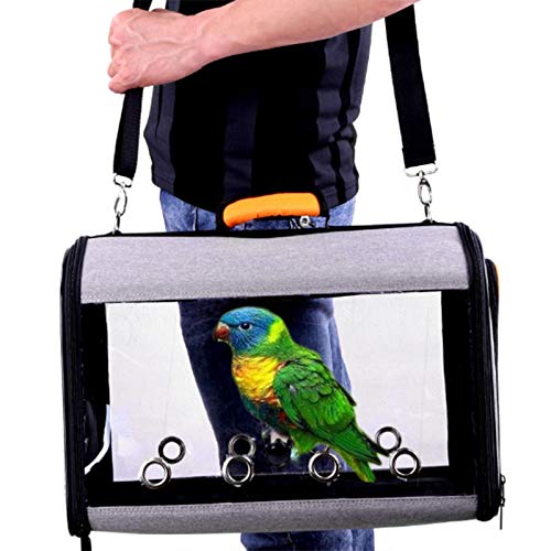 PQZATX Bird Travel Bag Portable Pet Bird Carrier Transparent Brea...