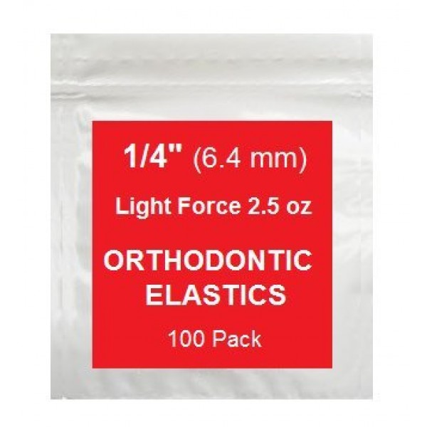 1/4 Inch Orthodontic Elastic Rubber Bands, 100 Pack, Natural, Lig...