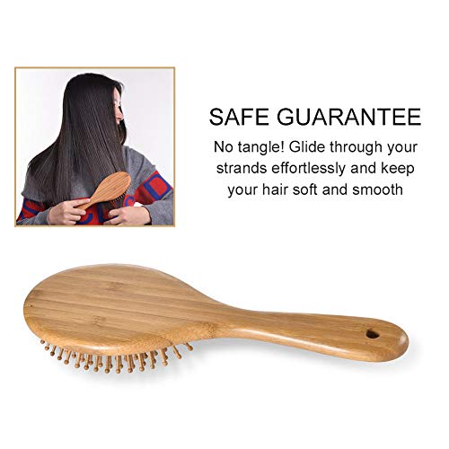 PRETTY SEE Wooden Hair Brush with Air Cushion Combs for Scalp Mas...
