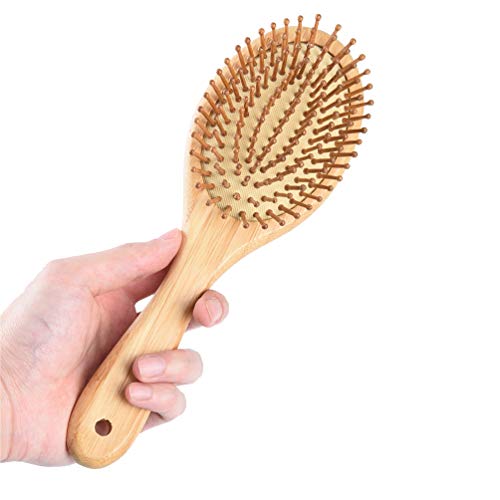 PRETTY SEE Wooden Hair Brush with Air Cushion Combs for Scalp Mas...