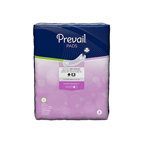 Prevail Maximum Absorbency Incontinence Bladder Control Pads, Lon...