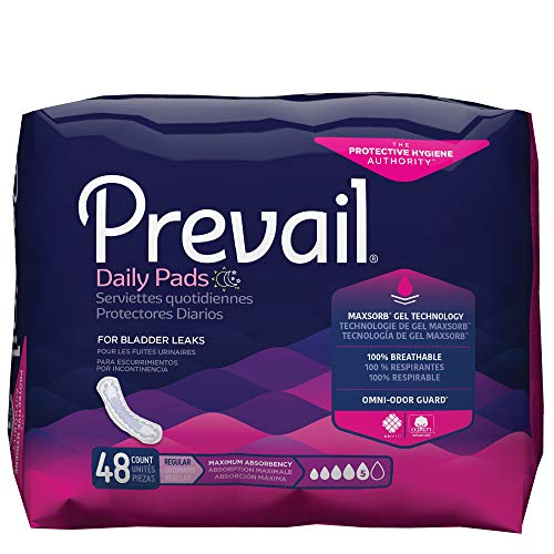 Prevail Maximum Absorbency Incontinence Bladder Control Pads, Reg...